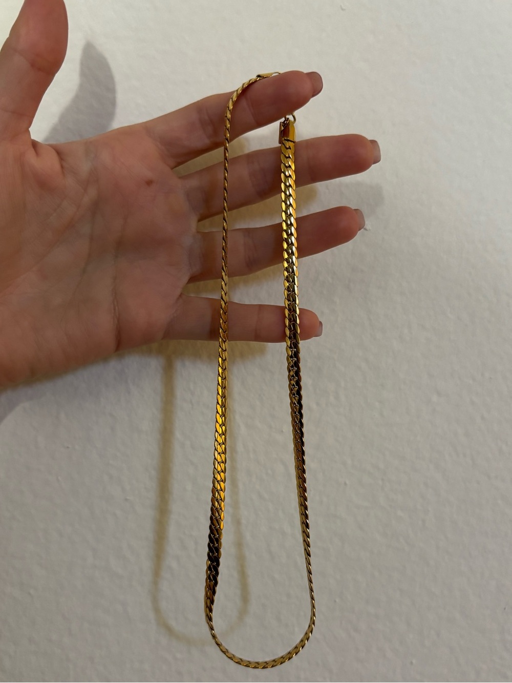 14K Gold Over Brass Flat Curb Chain